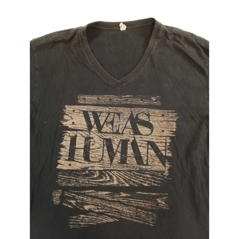 We As Human V-Neck T-Shirt Mens Medium Christian Band Music